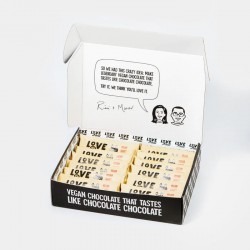 LOVE RAW - Barritas de barquillo Waffle - White Choc Cre&m X12